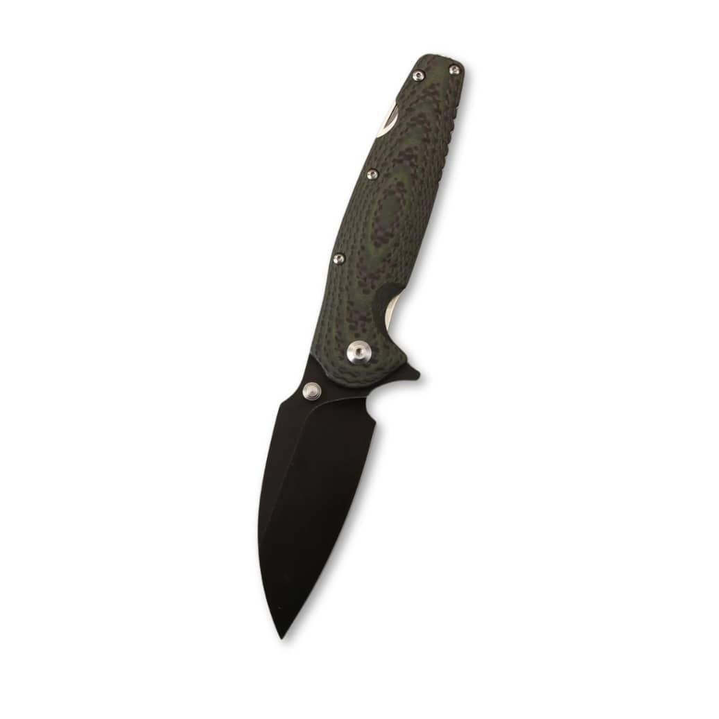 OEM Liner Lock Knife Fused Carbon Fiber + G10 Handle (3.43 Inch 14C28N Blade) KKFK00036