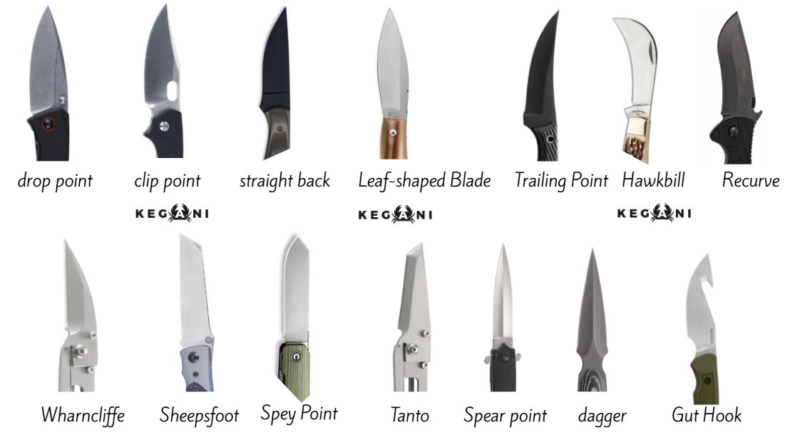 different blade shapes